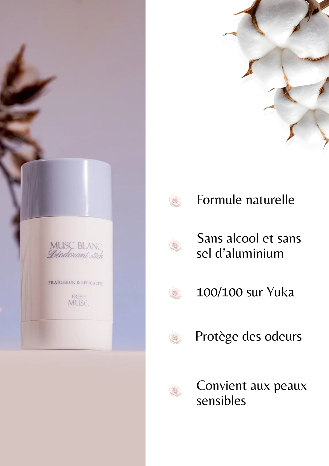 Déodorant Musc Blanc Tahara